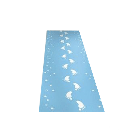 Lichtblauwe Loper Voetje 50cm 2,5m - Partywinkel - 8714572090841