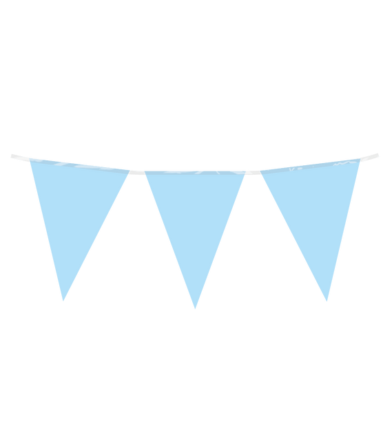 Lichtblauwe Slinger Plastic 10m - Partywinkel - 8716764236013