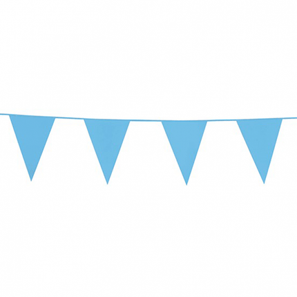 Lichtblauwe Slingers 10m - Partywinkel - 5712735009252