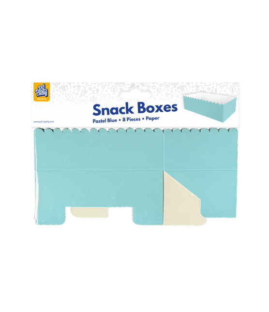 Lichtblauwe Snackbakje 12,5cm 8st van Paper Dreams koop je bij Partywinkel