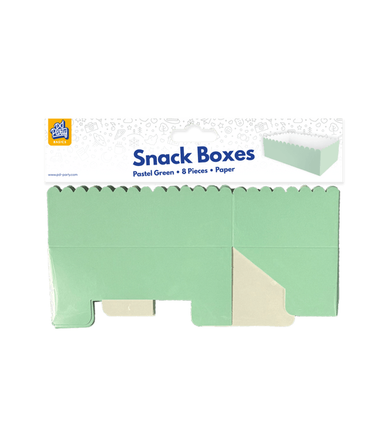 Lichtgroene Snackbakje 12,5cm 8st van Paper Dreams koop je bij Partywinkel