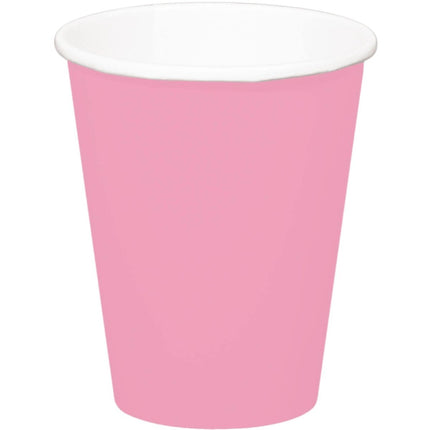 Lichtroze Bekers Karton 350ml 8st van Folat koop je bij Partywinkel