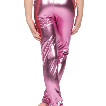 Lichtroze Legging Meisje Metallic van Wilbers & Wilbers koop je bij Partywinkel