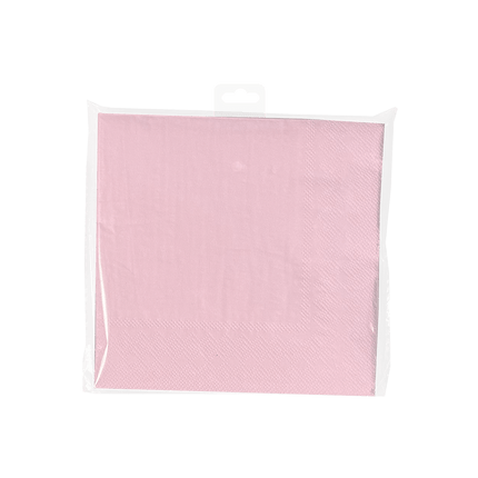 Lichtroze Servetten Pastel 16,5cm 8st van Paper Dreams koop je bij Partywinkel