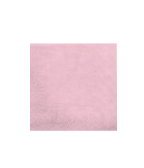 Lichtroze Servetten Pastel 16,5cm 8st van Paper Dreams koop je bij Partywinkel