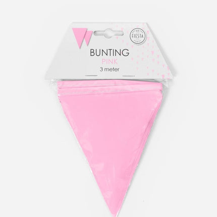 Lichtroze Slingers Mini 3m van WeFiesta koop je bij Partywinkel