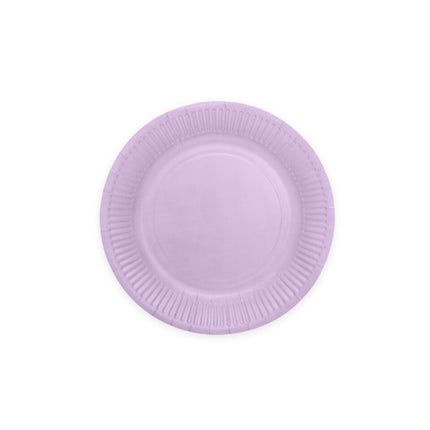 Lila Borden Papier 18cm 8st van WeFiesta koop je bij Partywinkel