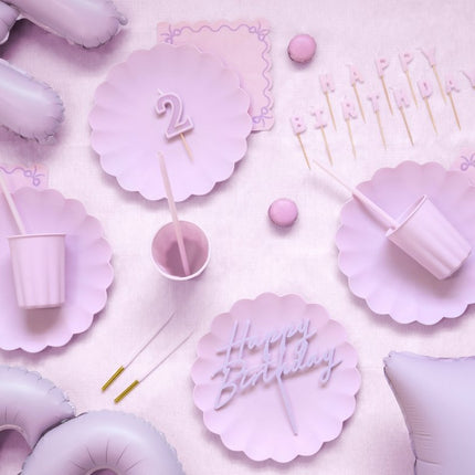 Lila Servetten Strik 33cm van Partydeco koop je bij Partywinkel