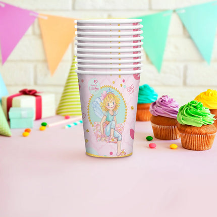 Bicchieri Princess Lillifee da 250 ml, confezione da 8