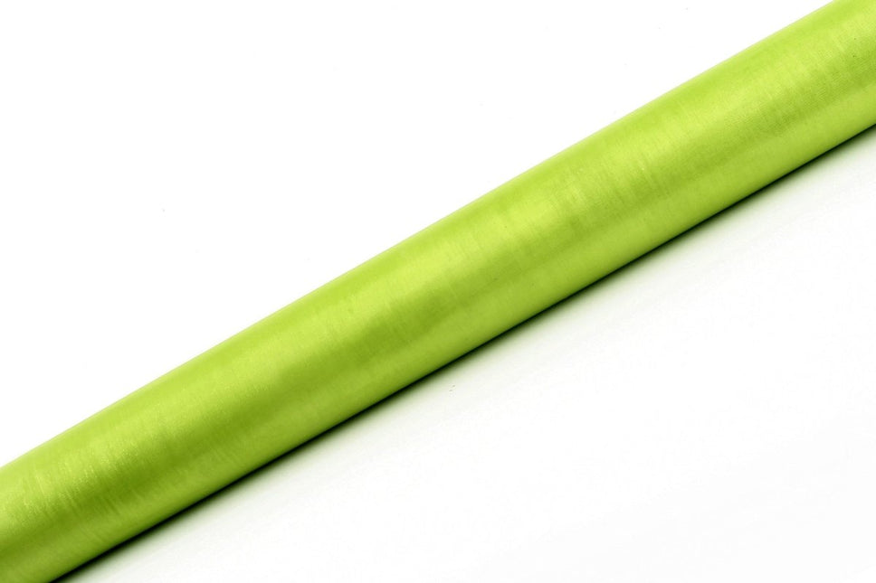 Lime Groene Organza Stof 36cm 9m van Partydeco koop je bij Partywinkel