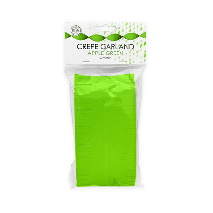 Lime Groene Slingers Crepe 6m - Partywinkel - 5712735011545