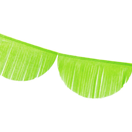 Lime Groene Slingers Crepe Franje Rond XL 3m van Partydeco koop je bij Partywinkel