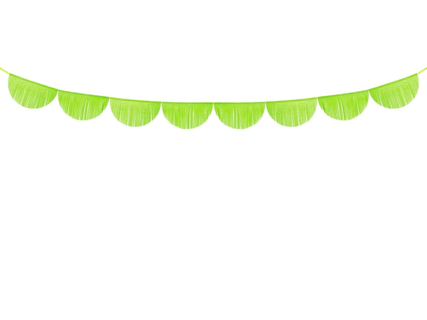 Lime Groene Slingers Crepe Franje Rond XL 3m van Partydeco koop je bij Partywinkel