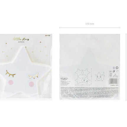 Little Star Star Servetten 16cm 20st van Partydeco koop je bij Partywinkel