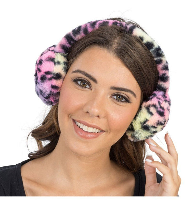 Luipaard Oorwarmers gekleurd van CHAKS koop je bij Partywinkel