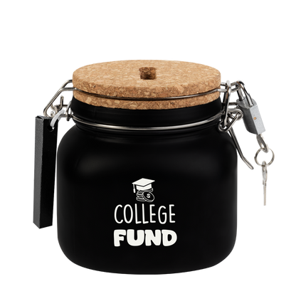 Salvadanaio nero College Fund 12,5 cm