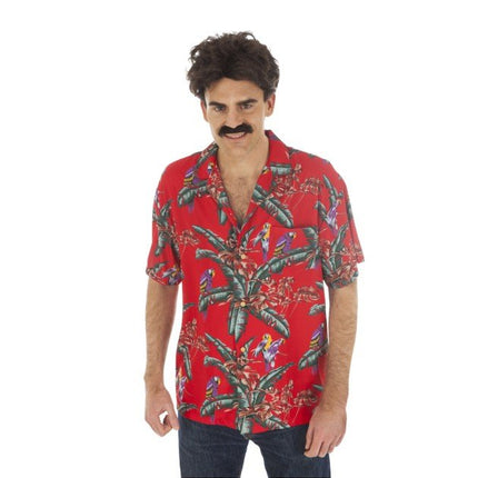 Magnum Overhemd Rood Met Tropische Print van CHAKS koop je bij Partywinkel