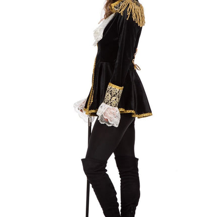 Markiezin Jas Zwart Goud Dames van Wilbers & Wilbers koop je bij Partywinkel