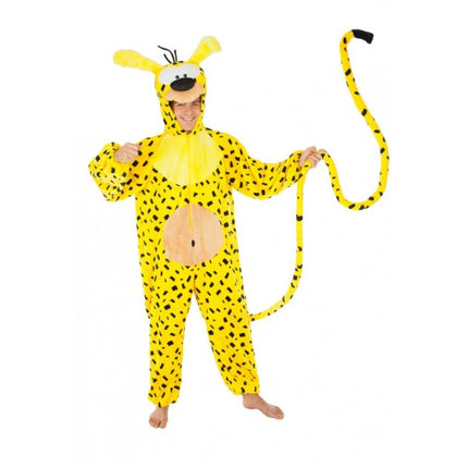 Costume da Marsupilami per adulti con coda da 2 m