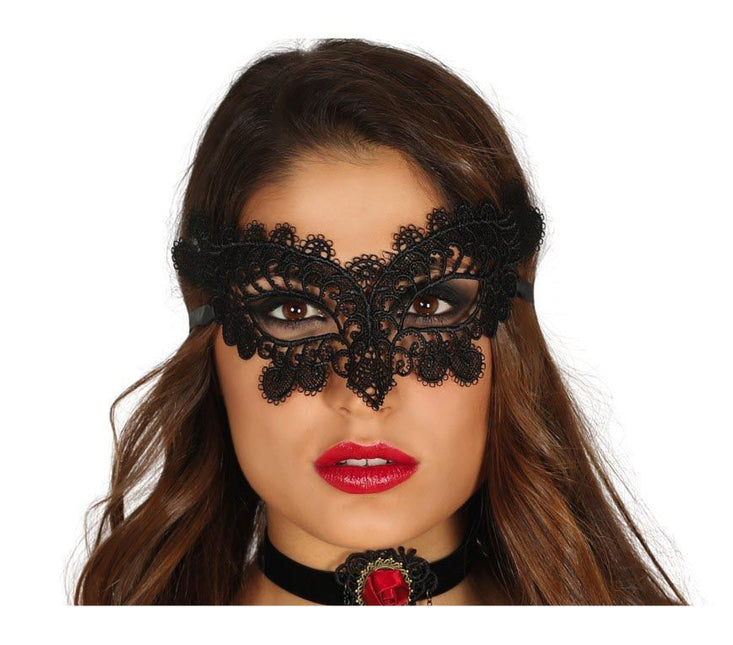 Masker Geborduurd Zwart van Fiestas Guirca koop je bij Partywinkel