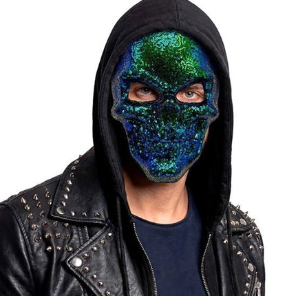 MASKER SCHEDEL - PAILLETTEN van Widmann koop je bij Partywinkel