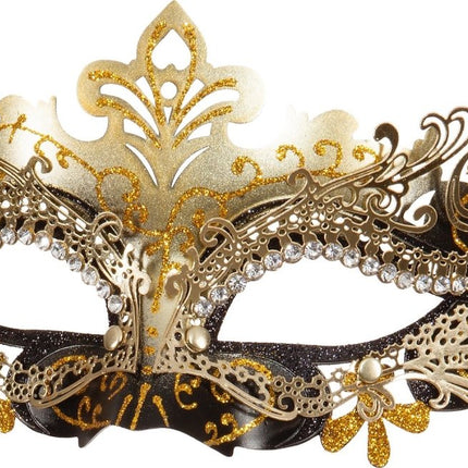 Metalen Masker – Zwart - Goud van Orlob koop je bij Partywinkel
