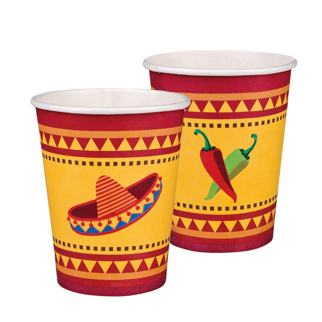 Mexico Bekers Papier 210ml 10st van Boland koop je bij Partywinkel