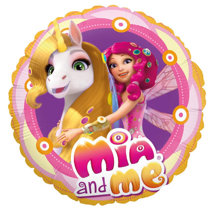 Mia And Me - Palloncino ad elio colorato, rotondo, vuoto, 45 cm