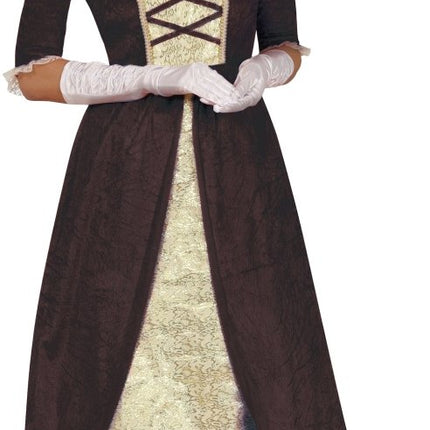 Middeleeuwen Jurk Bruin Dames - Partywinkel - 8434077861639