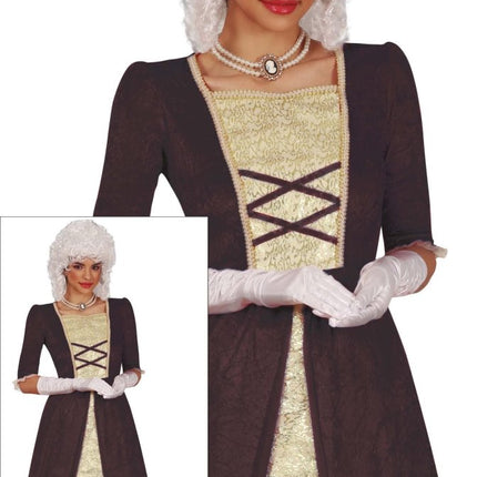 Middeleeuwen Jurk Bruin Dames - Partywinkel - 8434077861639