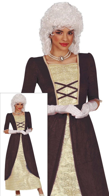 Middeleeuwen Jurk Bruin Dames - Partywinkel - 8434077861639