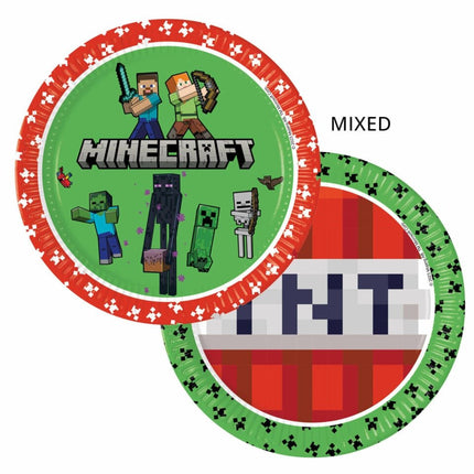 Minecraft Borden 23cm 8st van Procos koop je bij Partywinkel
