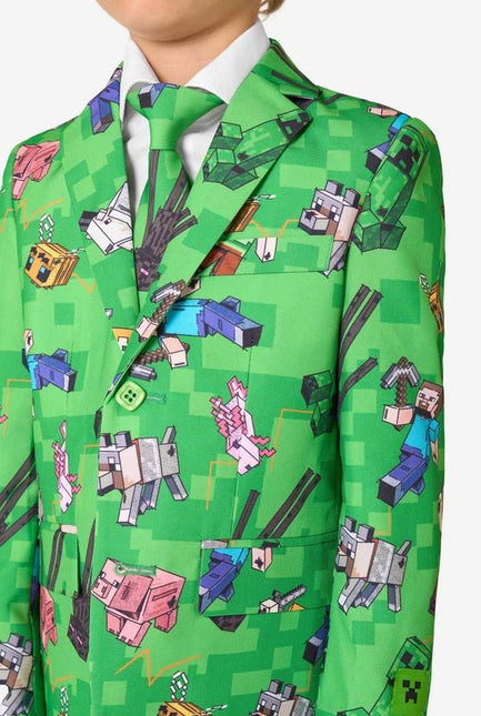 Minecraft Kostuum Jongens Groen van Mojang koop je bij Partywinkel