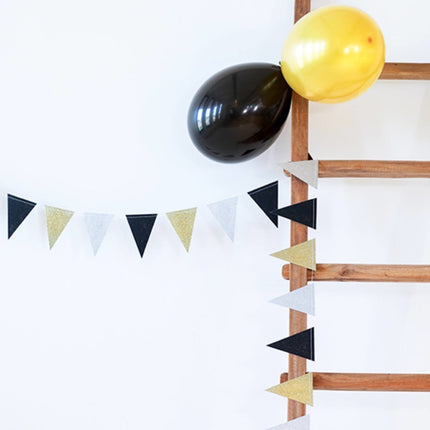 Mini Vlaggenlijn Glitter 2,6m van Folat koop je bij Partywinkel