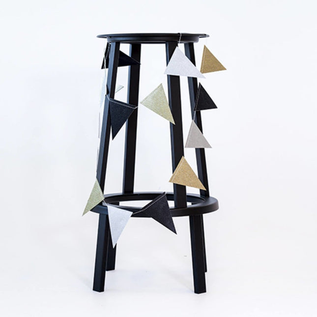 Mini Vlaggenlijn Glitter 2,6m van Folat koop je bij Partywinkel