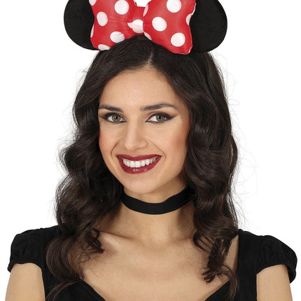 Minnie Mouse Haarband Wit Rood - Partywinkel - 8434077230107