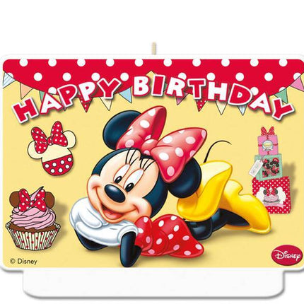 Minnie Mouse Kaars Cafe 9cm - Partywinkel - 5201184832158