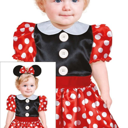 Minnie Mouse Kostuum Rood Wit Baby van Fiestas Guirca koop je bij Partywinkel