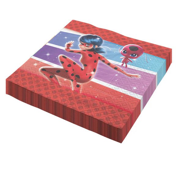 Miraculous Servetten Gekleurd 33cm 20st van VDV Benefit koop je bij Partywinkel