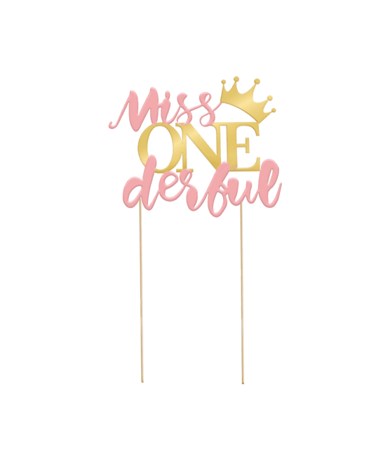 Miss Wonderful Taarttopper van Paper Dreams koop je bij Partywinkel