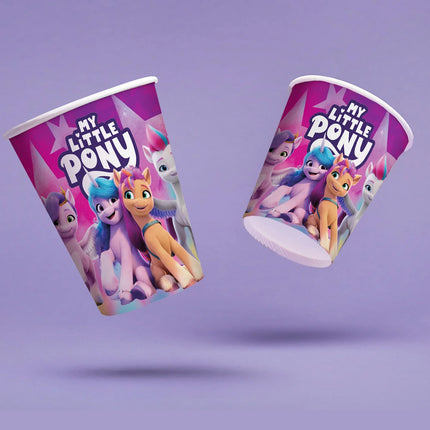 Bicchieri My Little Pony viola da 250 ml, 8 pezzi