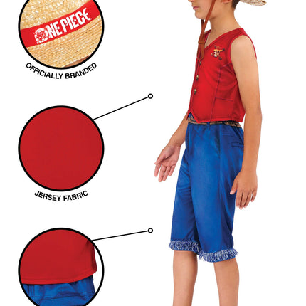 One Piece Monkey D. Luffy Costume Ragazzi