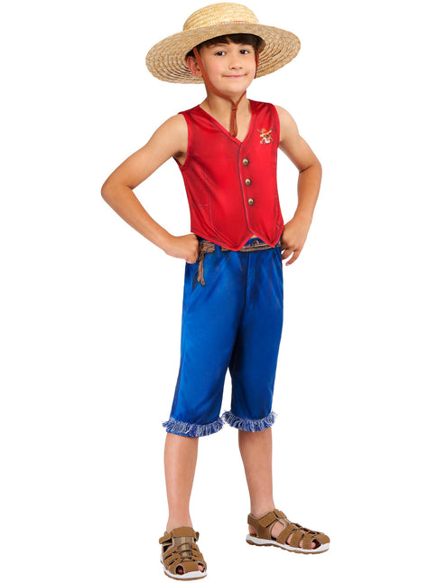 One Piece Monkey D. Luffy Costume Ragazzi