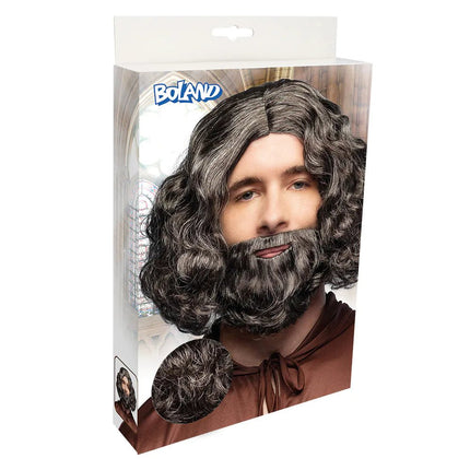 Monnik Pruik Zwart van Boland koop je bij Partywinkel