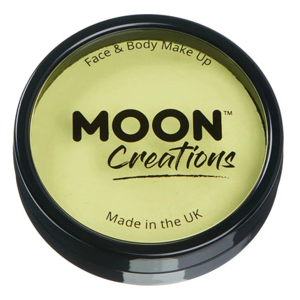 Moon Creations Pro Face Paint Cake Pots Light Yellow 36g van Moon Creations koop je bij Partywinkel