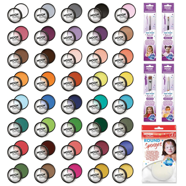 Moon Creations Pro Face Paint Cake Pots Mustard 36g van Moon Creations koop je bij Partywinkel