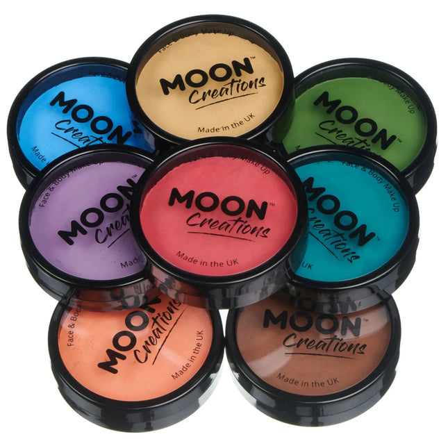 Moon Creations Pro Face Paint Cake Pots Mustard 36g van Moon Creations koop je bij Partywinkel