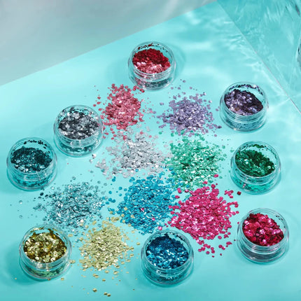 Moon Glitter Bio Chunky Glitter Green 3g van Moon Creations koop je bij Partywinkel