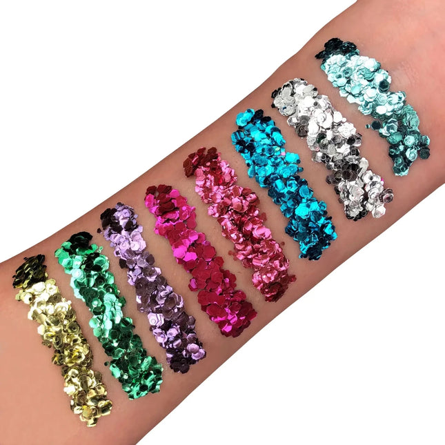 Moon Glitter Bio Chunky Glitter Turquoise 3g van Moon Creations koop je bij Partywinkel