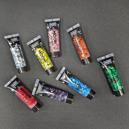 Moon Glitter Classic Chunky Glitter Gel Pink 12ml van Moon Creations koop je bij Partywinkel